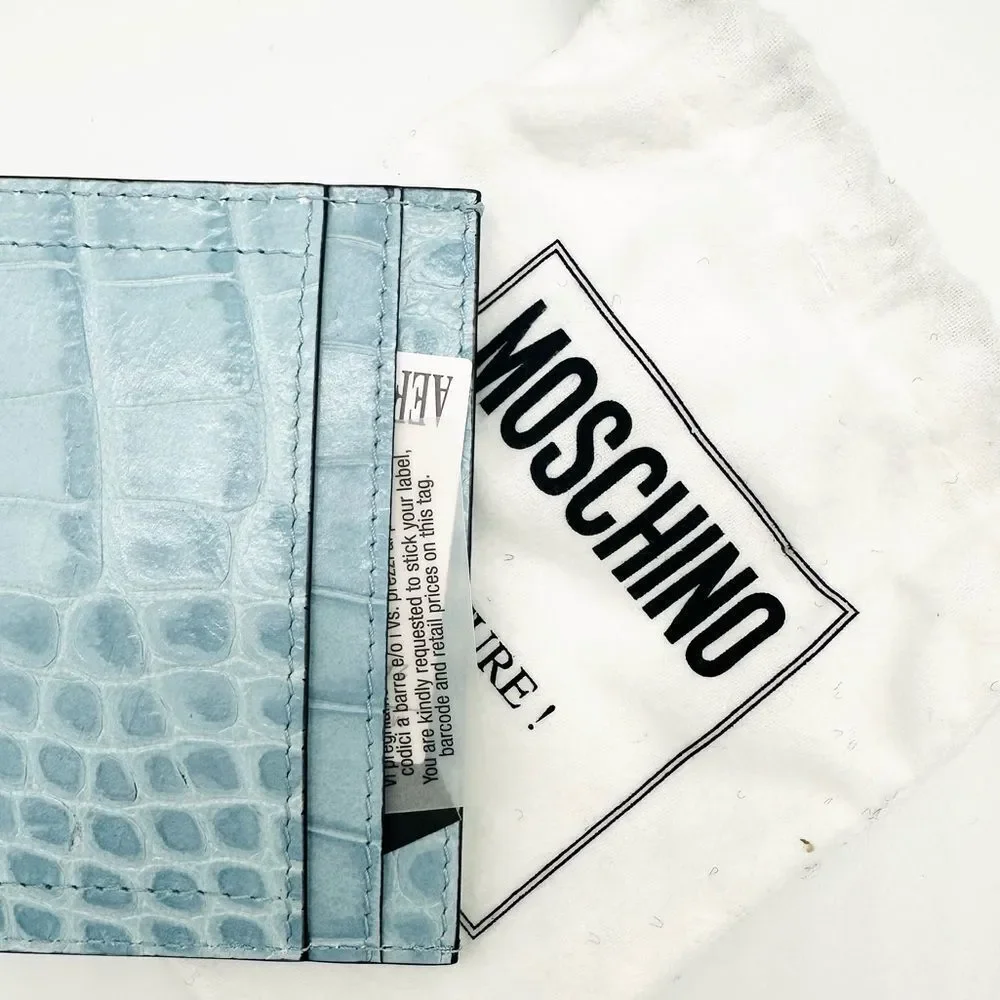 moschino baby blue card case